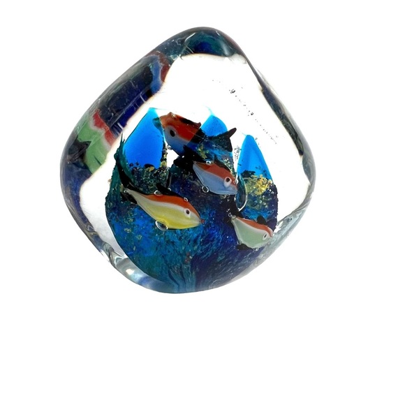 VINTAGE CORAL REEF AQUARIUM COLLECTIBLE PAPER WEIGHT - Picture 8 of 8